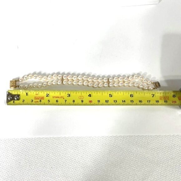 Two-strand cultured pearl and 14K bracelet. - Picture 8 of 8